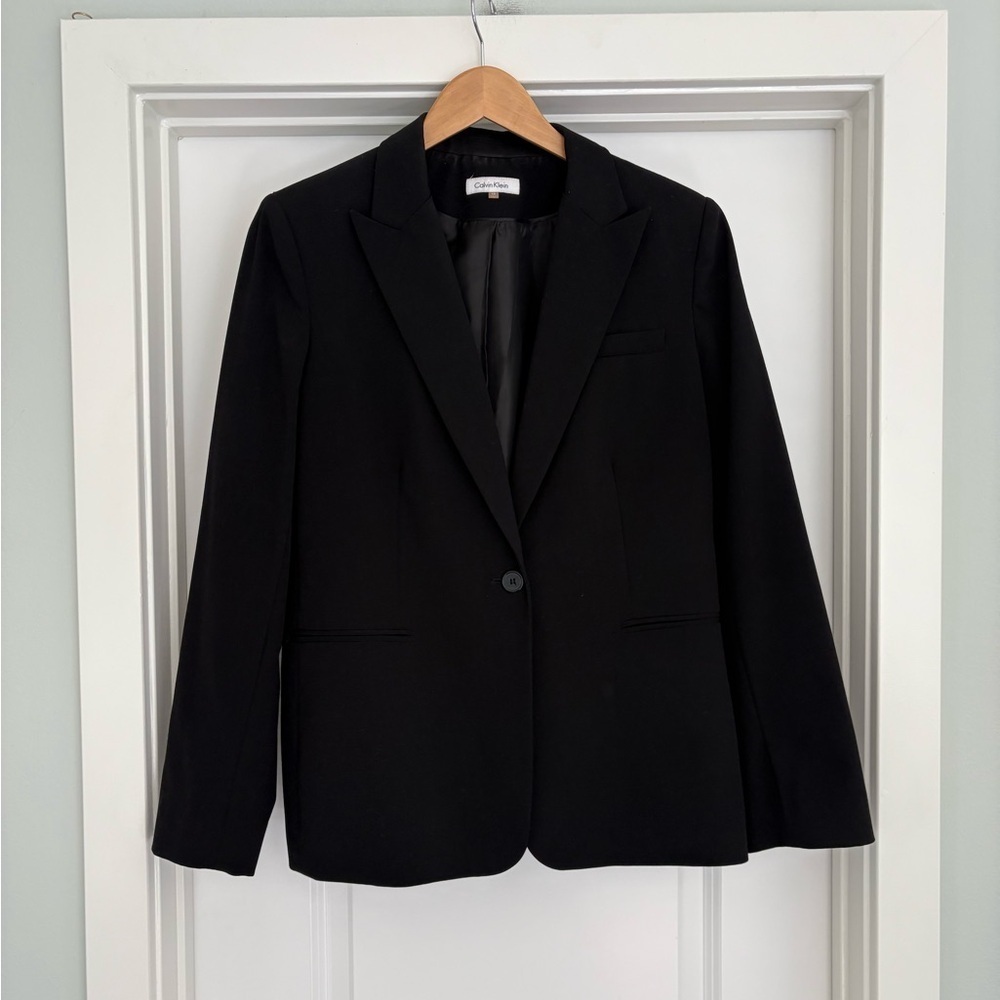 Calvin Klein One Button Blazer Size 12